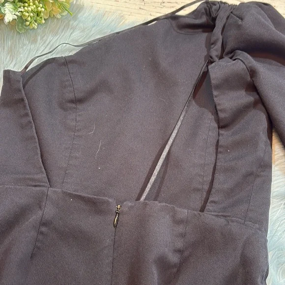 Reformation One Shoulder Black Jumpsuit sz 6 - Picture 11 of 11
